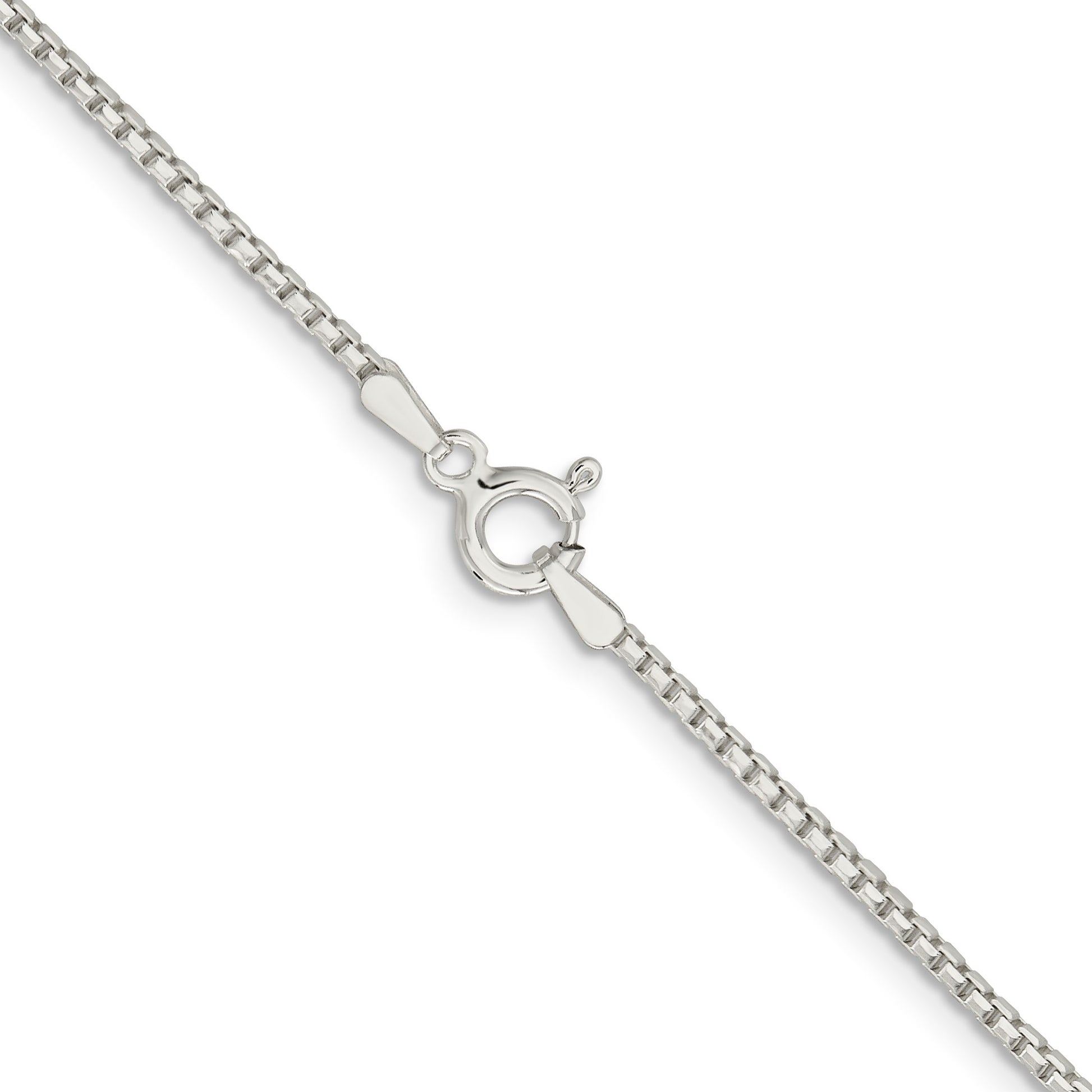 Sterling Silver 1.5mm Diamond-cut Round Box Chain