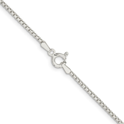 Sterling Silver 1.5mm Diamond-cut Round Box Chain