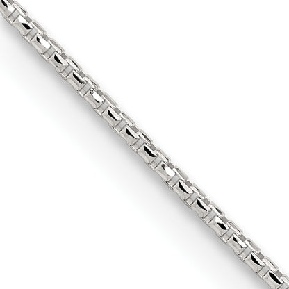 Sterling Silver 1.5mm Diamond-cut Round Box Chain w/4in ext.