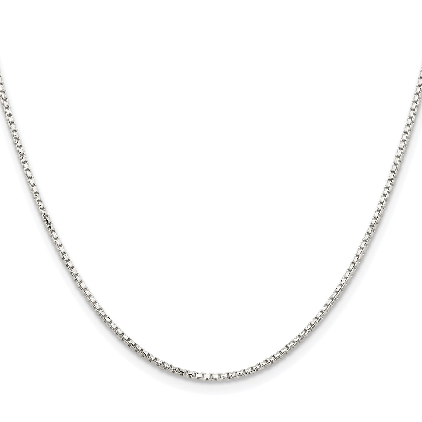 Sterling Silver Rhodium-plated 1.5mm Diamond-cut Round Box Chain w/4in ext.