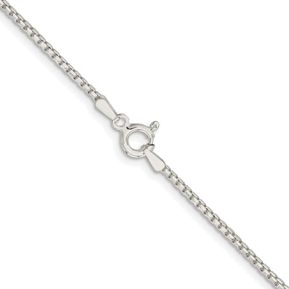 Sterling Silver Rhodium-plated 1.5mm Diamond-cut Round Box Chain