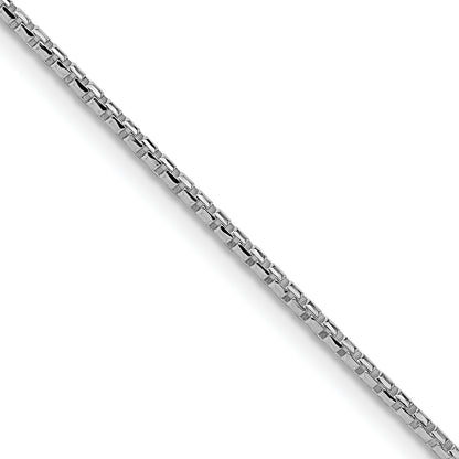 Sterling Silver Rhodium-plated 1.5mm Diamond-cut Round Box Chain w/4in ext.