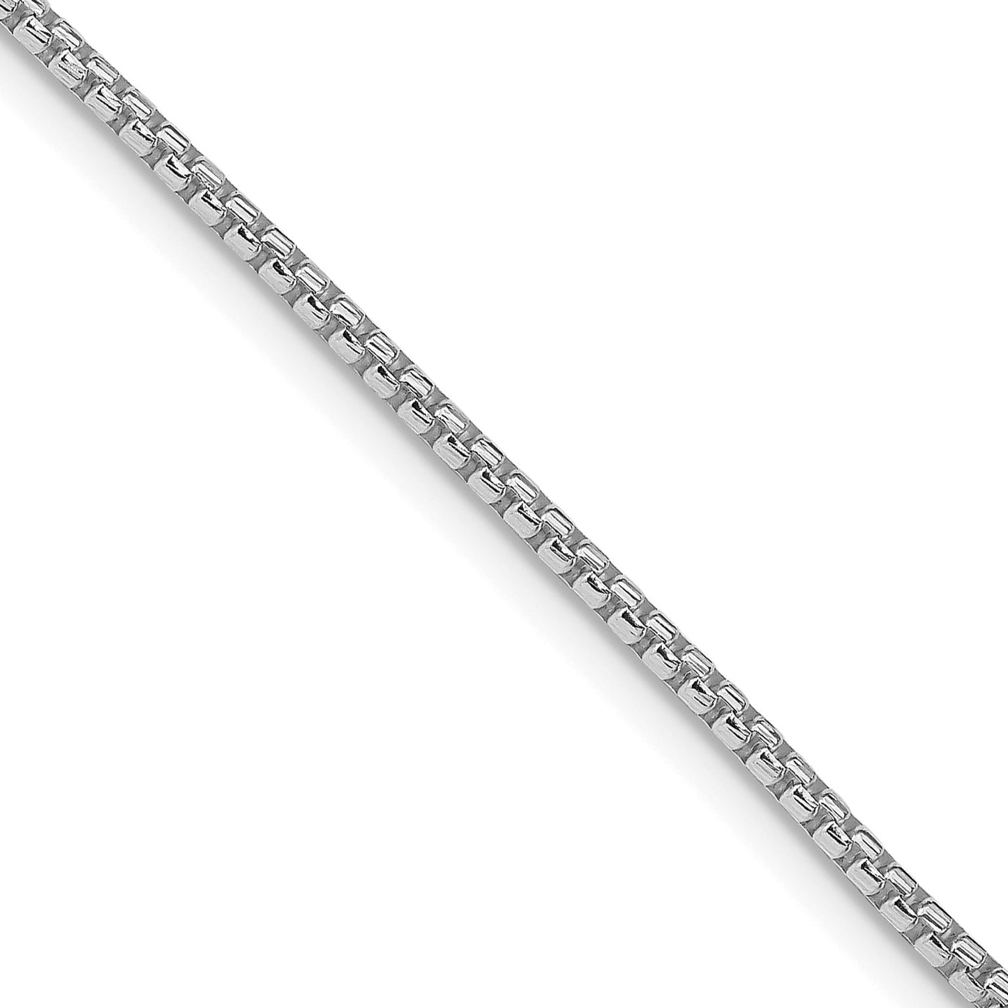 Sterling Silver Rhodium-plated 1.75mm Diamond-cut Round Box Chain