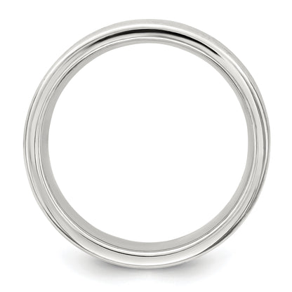 Sterling Silver 7mm Polished 5-Row Fancy Band Size 11