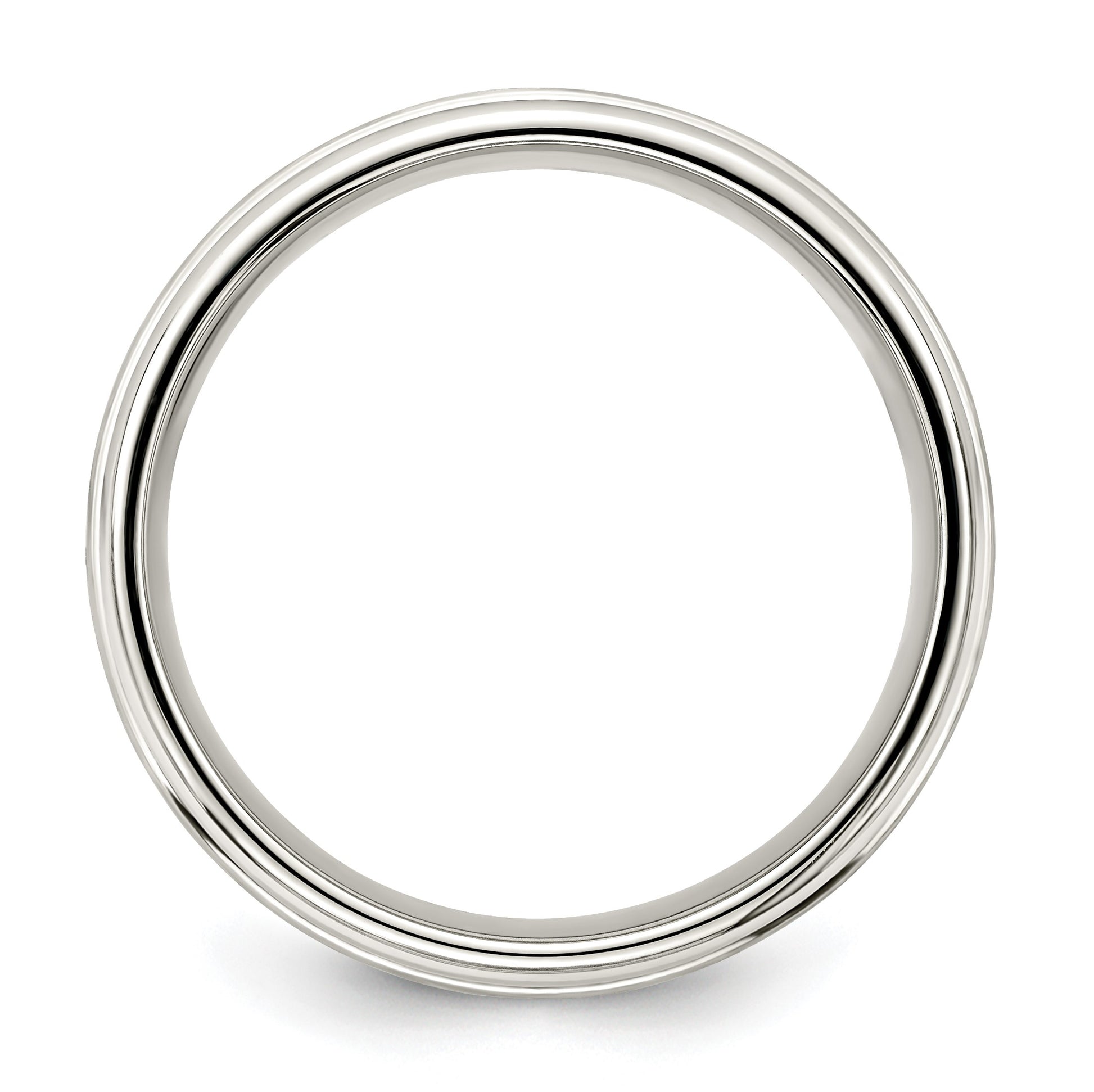 Sterling Silver 7mm Brushed Flat Intertwined Design Beveled Edge Fancy Band Size 12.5
