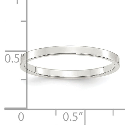 Sterling Silver 2mm Lightweight Flat Size 12 Band