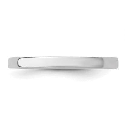 Sterling Silver Rhodium-plated 2mm Flat Size 6 Band