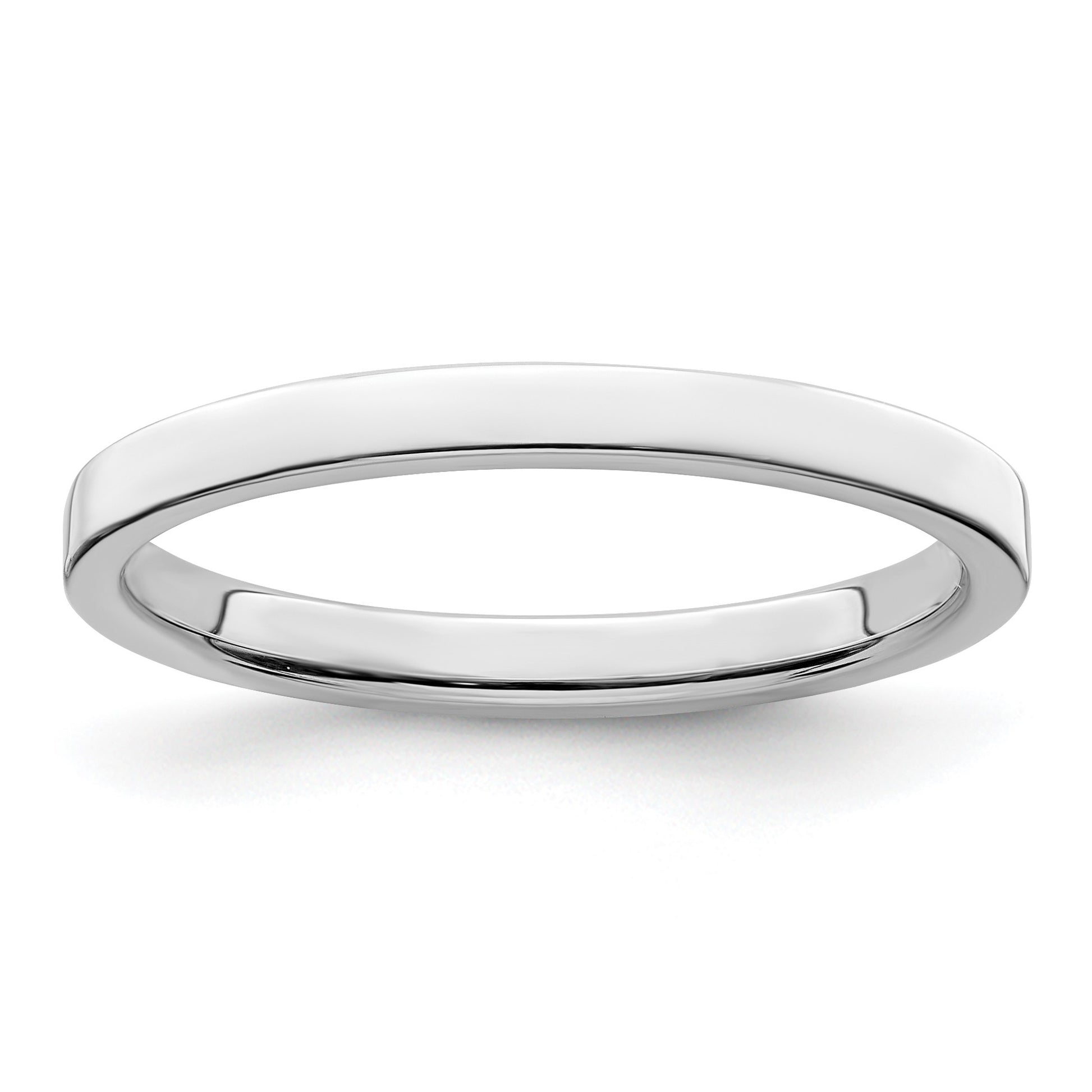 Sterling Silver 2mm Lightweight Flat Size 10.5 Band