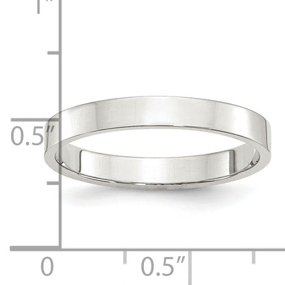 Sterling Silver 3mm Lightweight Flat Size 4.5 Band