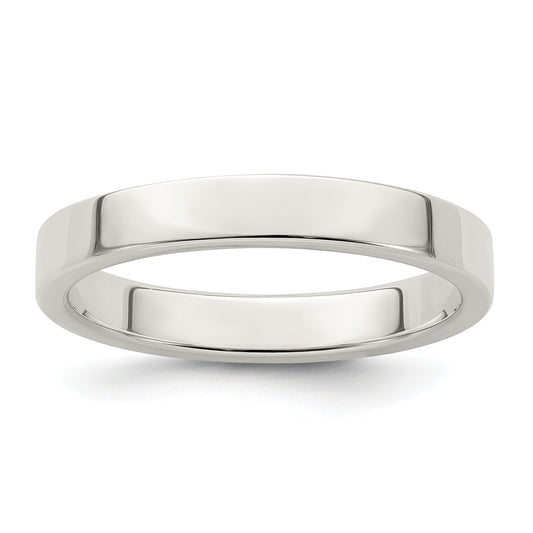 Sterling Silver 3mm Lightweight Flat Size 7.5 Band