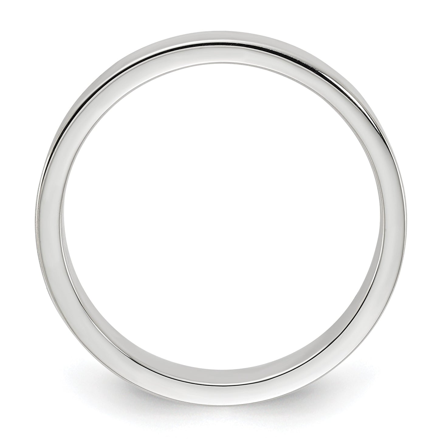 Sterling Silver 4mm Lightweight Flat Size 8.5 Band