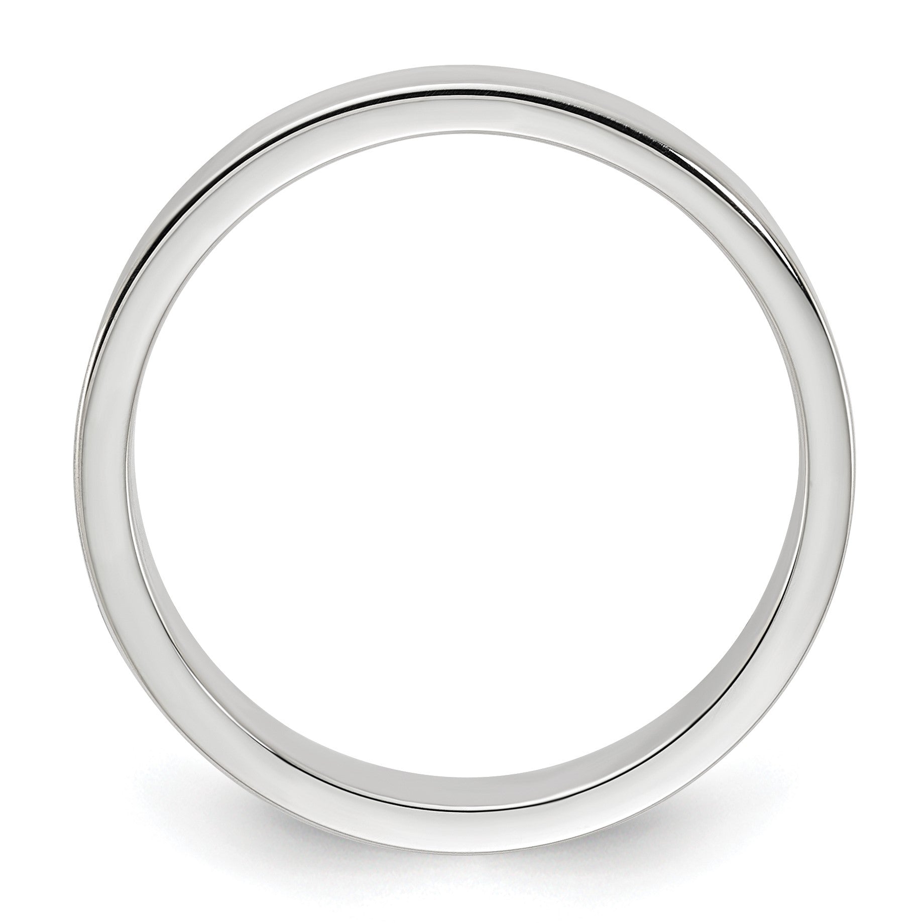 Sterling Silver 4mm Lightweight Flat Size 8.5 Band