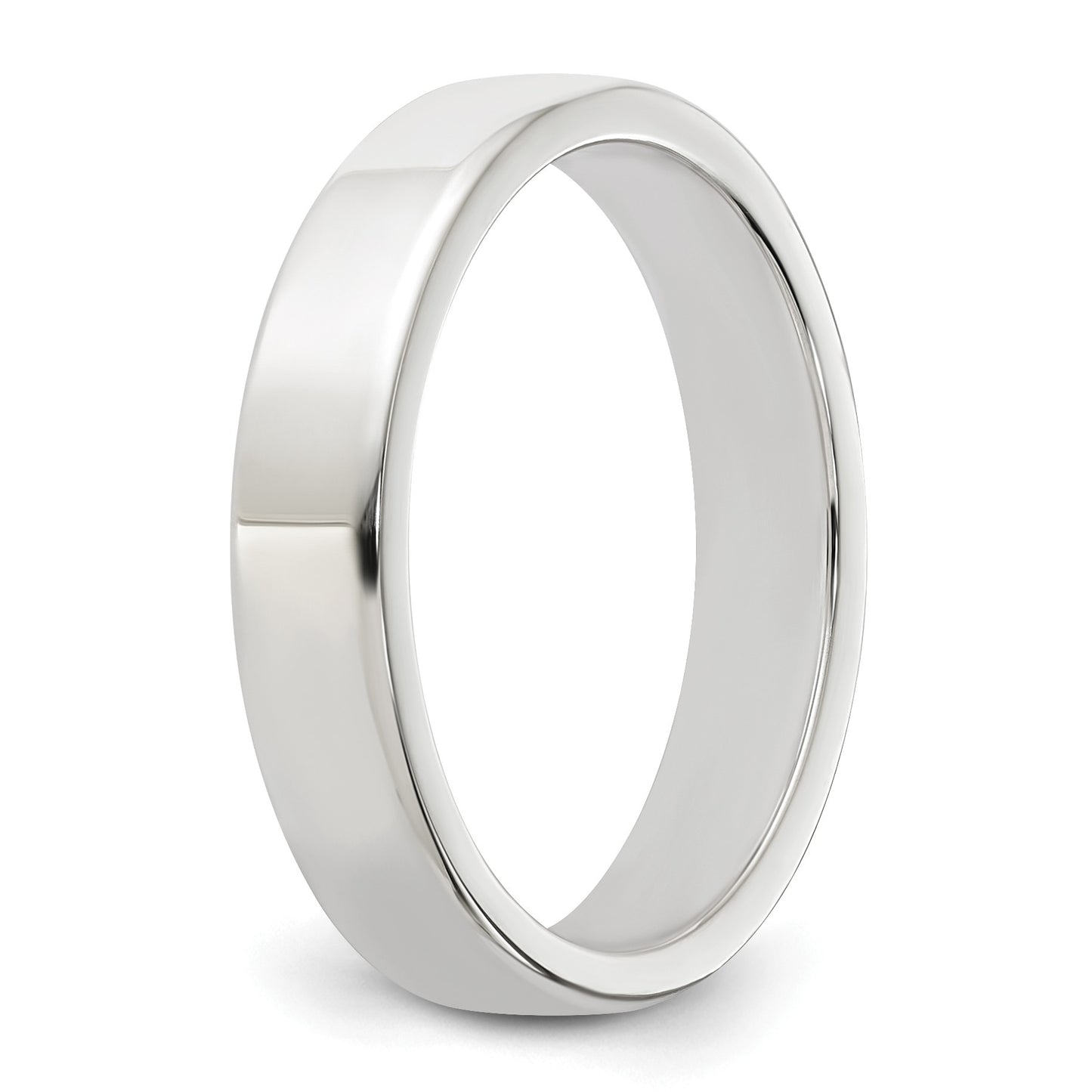 Sterling Silver 4mm Lightweight Flat Size 5.5 Band
