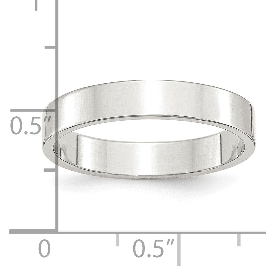 Sterling Silver 4mm Lightweight Flat Size 8 Band
