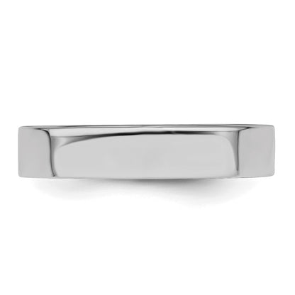Sterling Silver Rhodium-plated 4mm Flat Size 12 Band