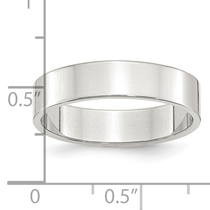 Sterling Silver 5mm Lightweight Flat Size 12.5 Band