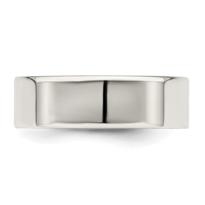Sterling Silver 6mm Lightweight Flat Size 8 Band