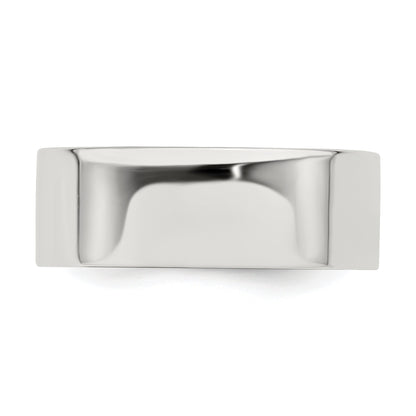 Sterling Silver 7mm Lightweight Flat Size 8 Band