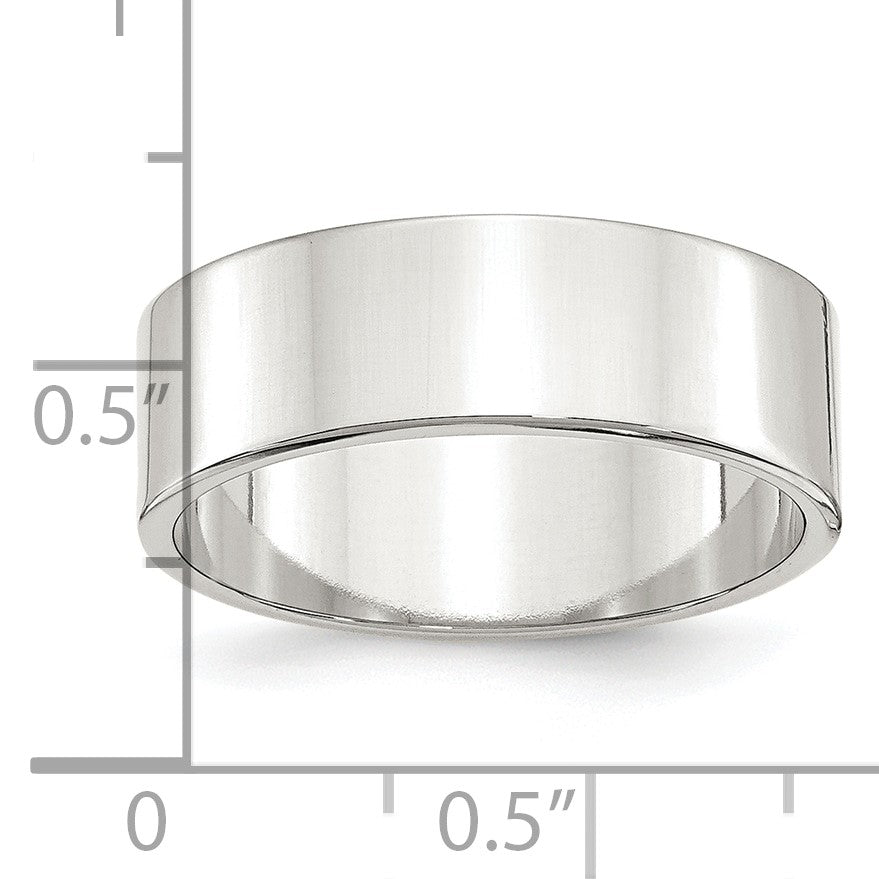 Sterling Silver 7mm Lightweight Flat Size 11 Band