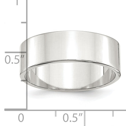 Sterling Silver 7mm Lightweight Flat Size 7 Band