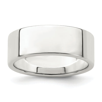 Sterling Silver 7mm Lightweight Flat Size 9 Band
