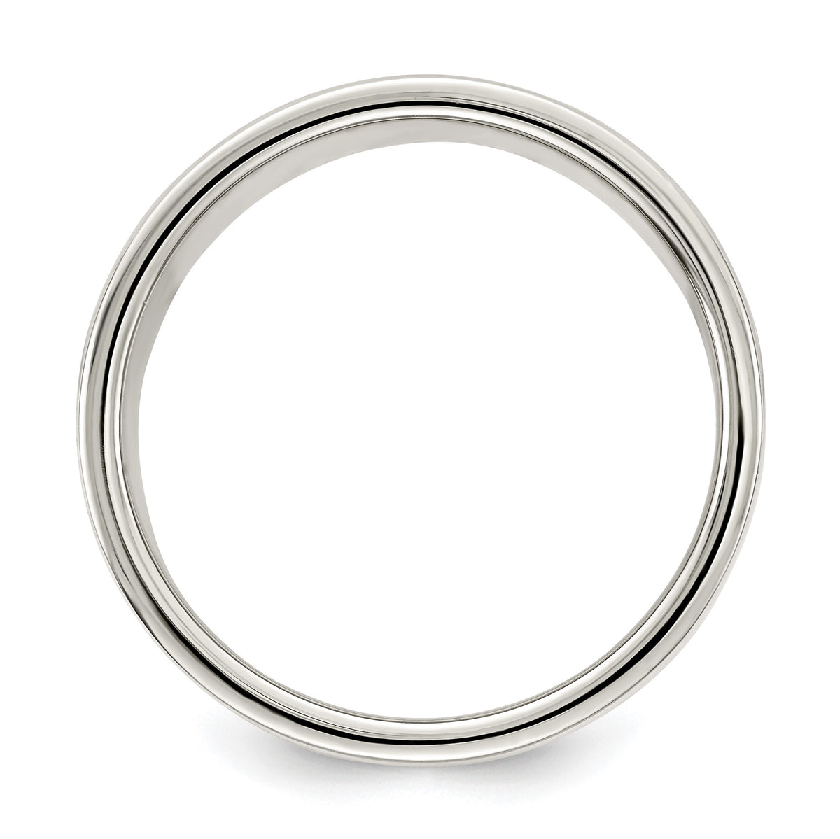 Sterling Silver 8mm Lightweight Flat Size 4.5 Band