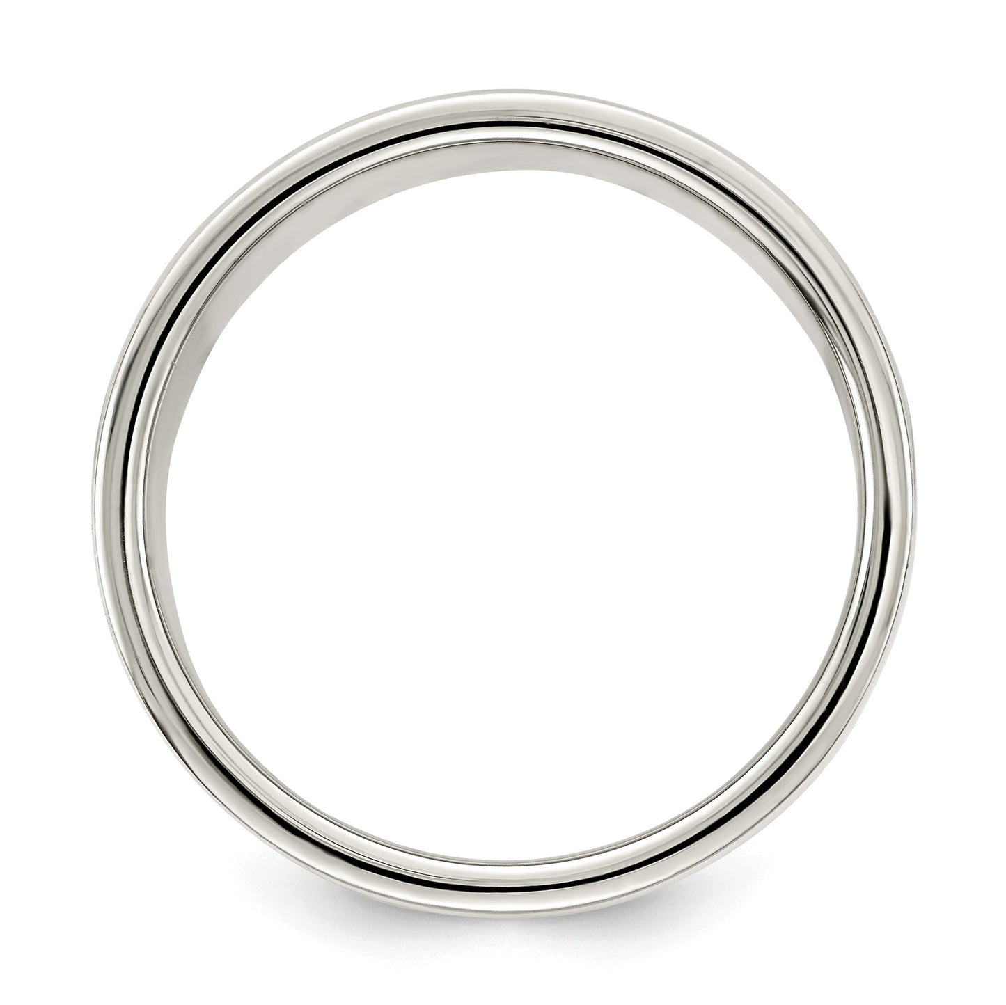 Sterling Silver 8mm Lightweight Flat Size 5 Band