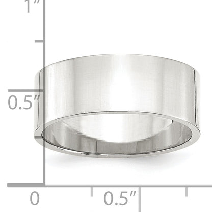 Sterling Silver 8mm Lightweight Flat Size 10 Band