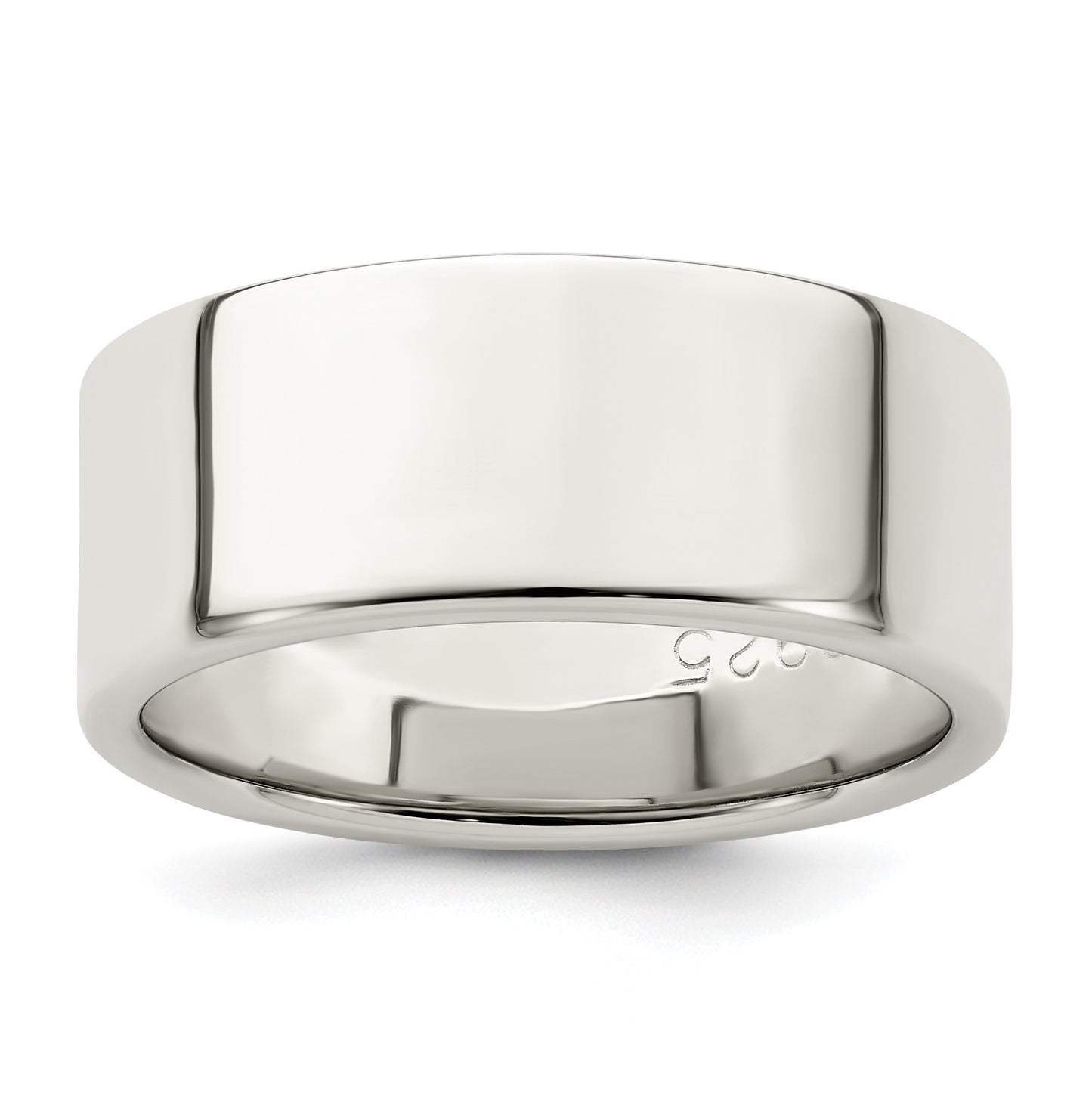 Sterling Silver 8mm Lightweight Flat Size 7.5 Band