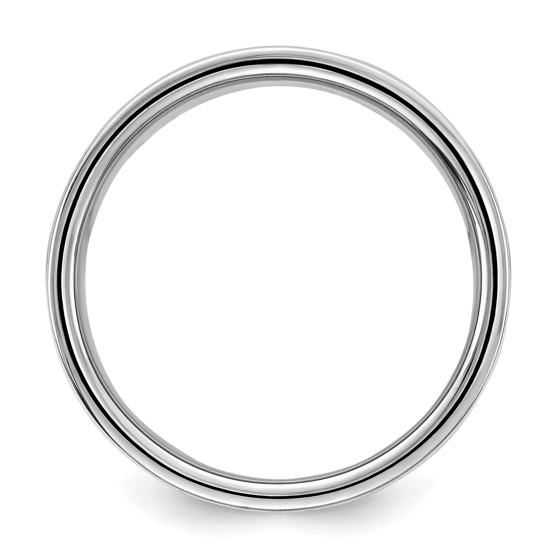 Sterling Silver Rhodium-plated 9mm Flat Size 11 Band