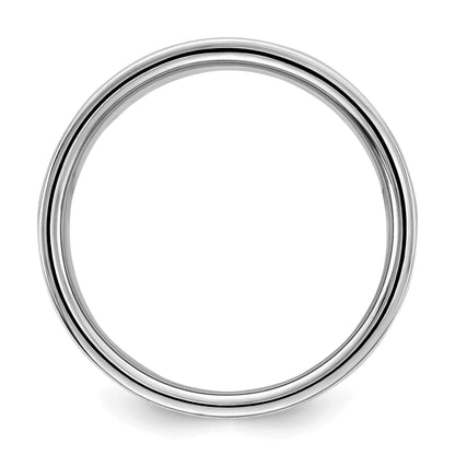 Sterling Silver Rhodium-plated 9mm Flat Size 11 Band