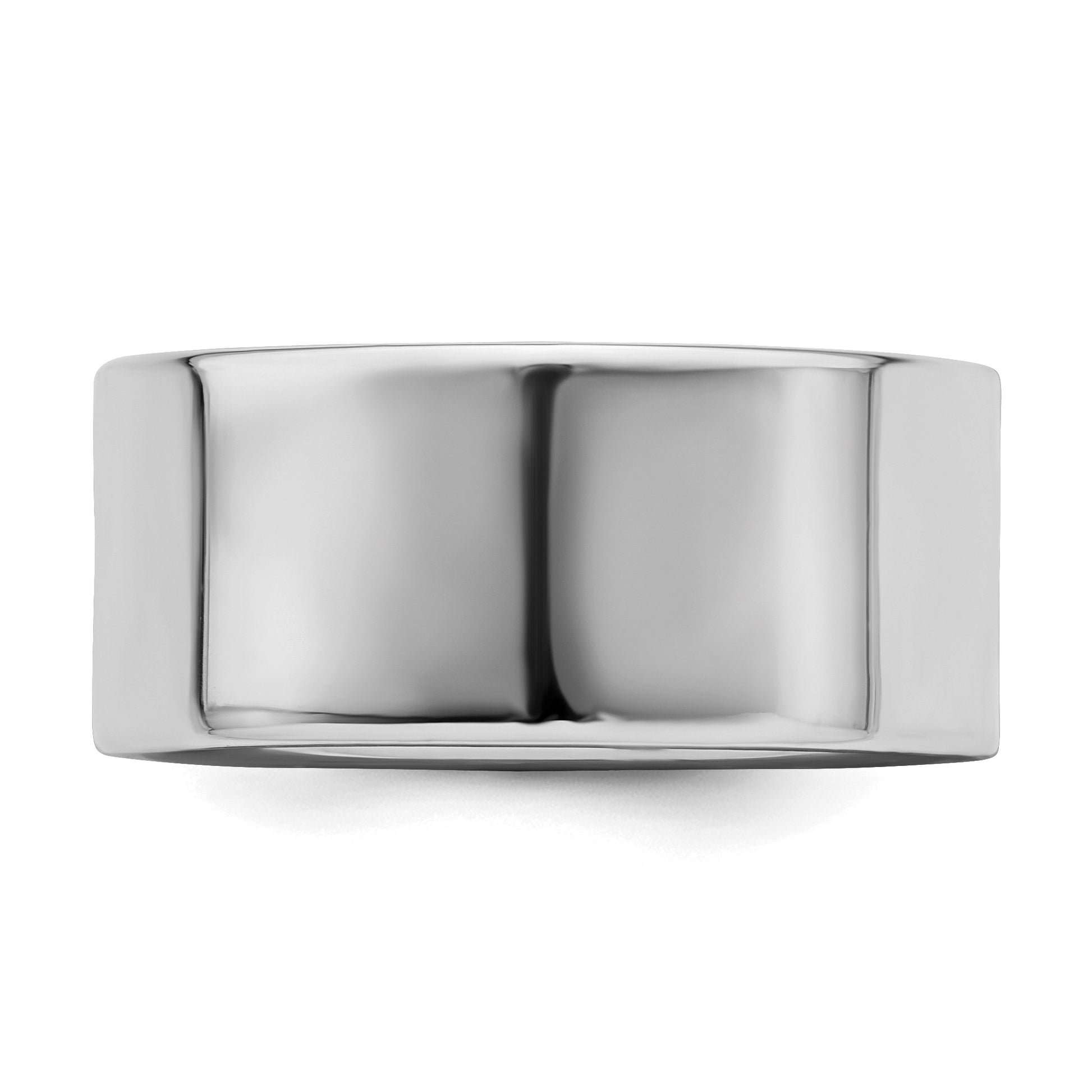 Sterling Silver Rhodium-plated 9mm Flat Size 7 Band