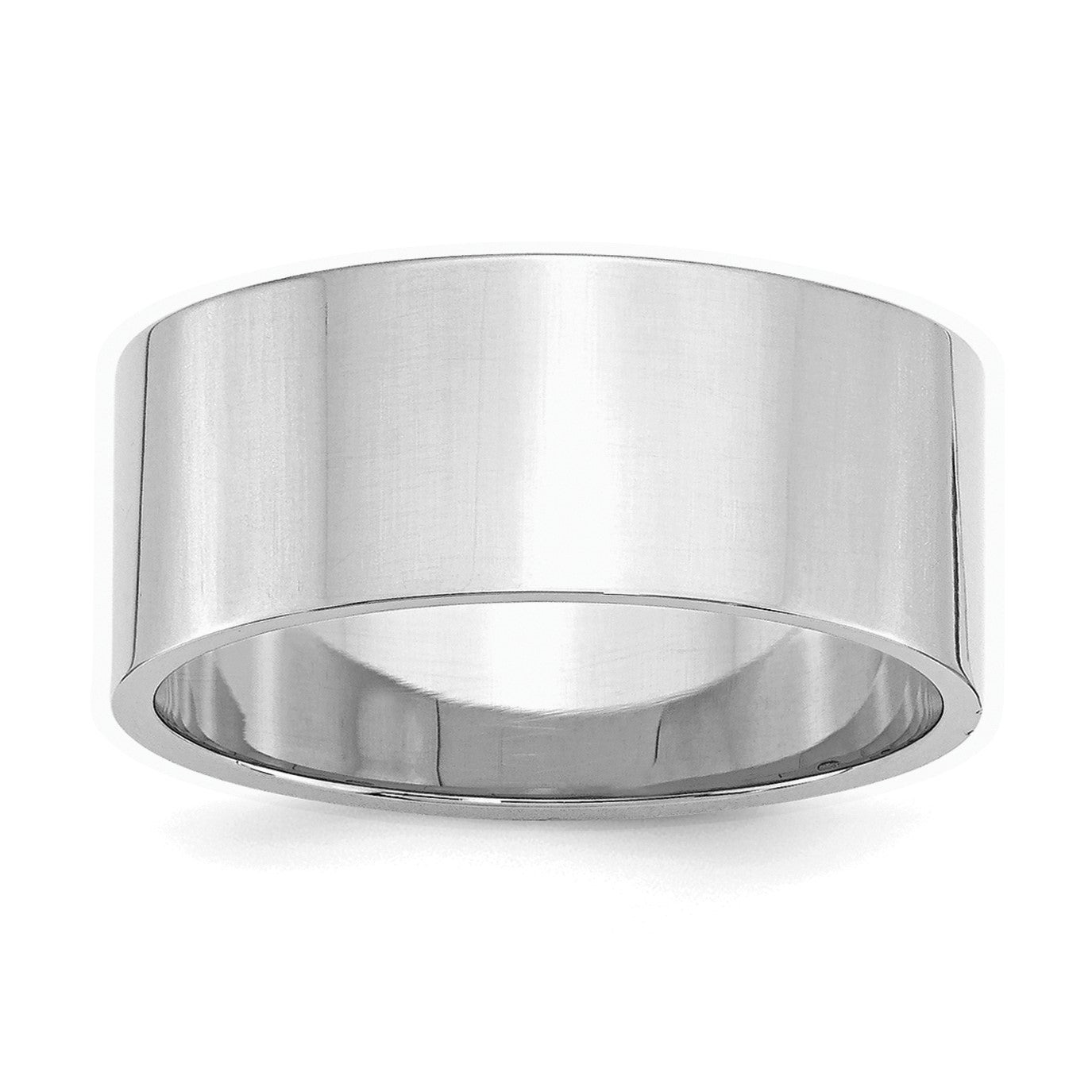 Sterling Silver Rhodium-plated 9mm Flat Size 11 Band
