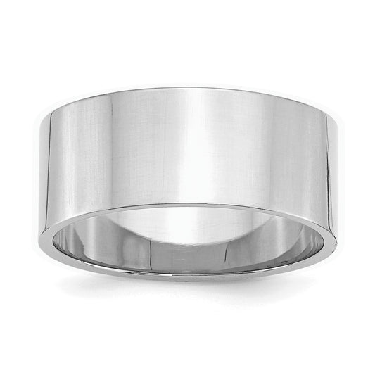 Sterling Silver Rhodium-plated 9mm Flat Size 12 Band