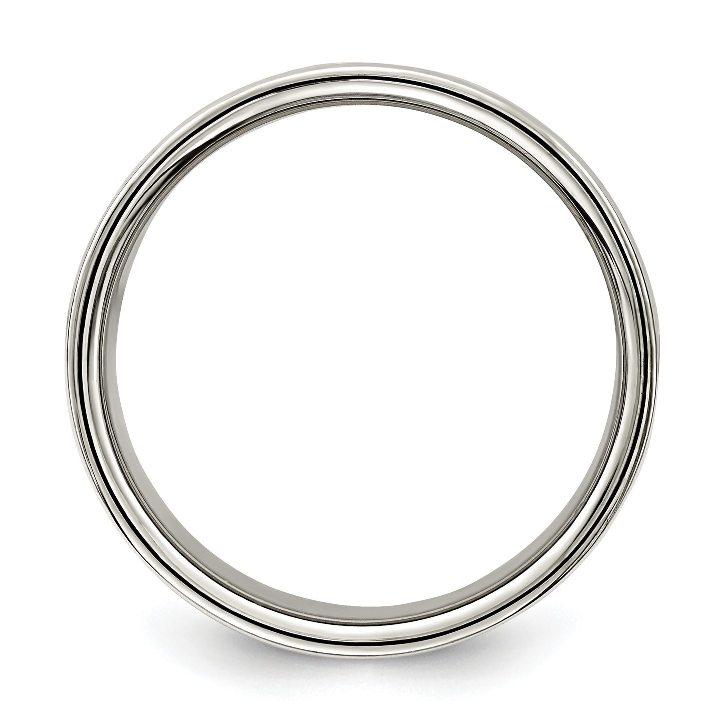 Sterling Silver 10mm Lightweight Flat Size 12.5 Band