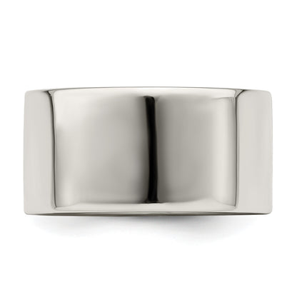 Sterling Silver 10mm Lightweight Flat Size 12.5 Band