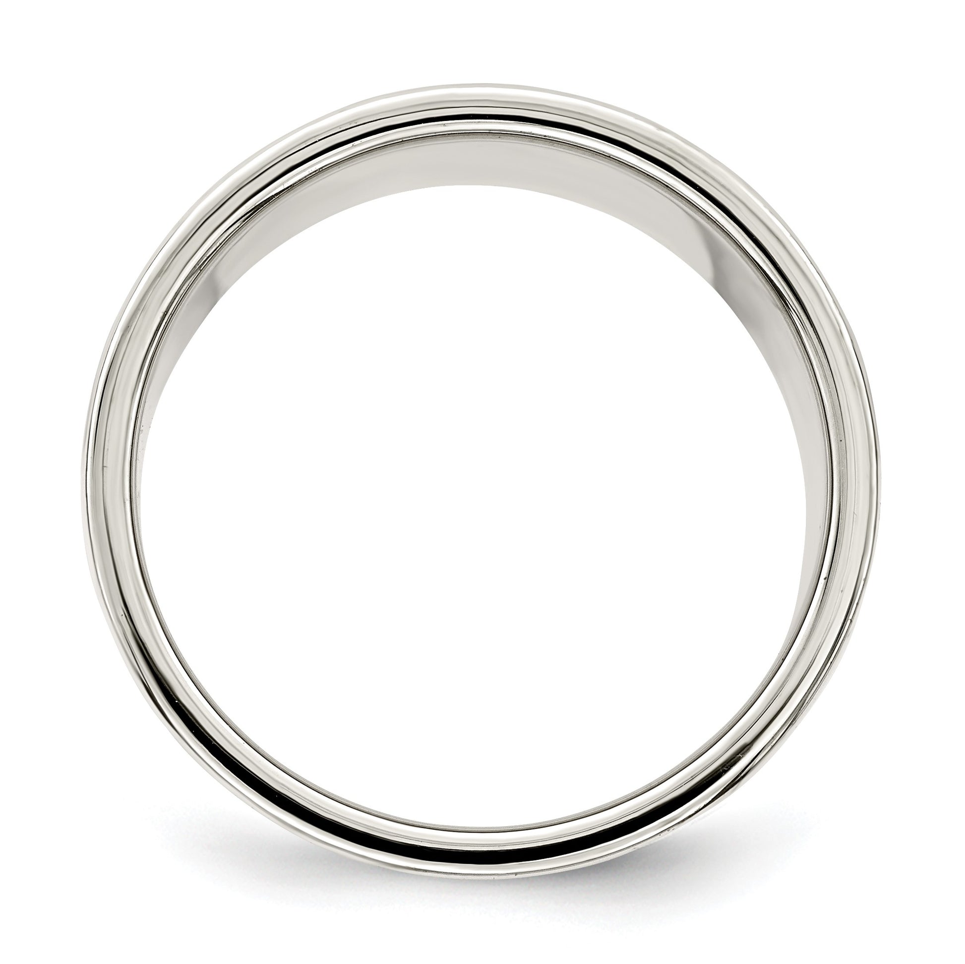 Sterling Silver 12mm Lightweight Flat Size 11 Band