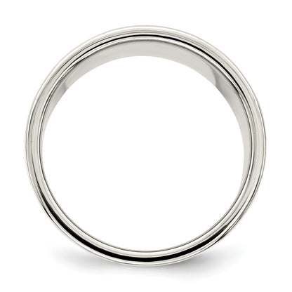 Sterling Silver 12mm Lightweight Flat Size 11 Band
