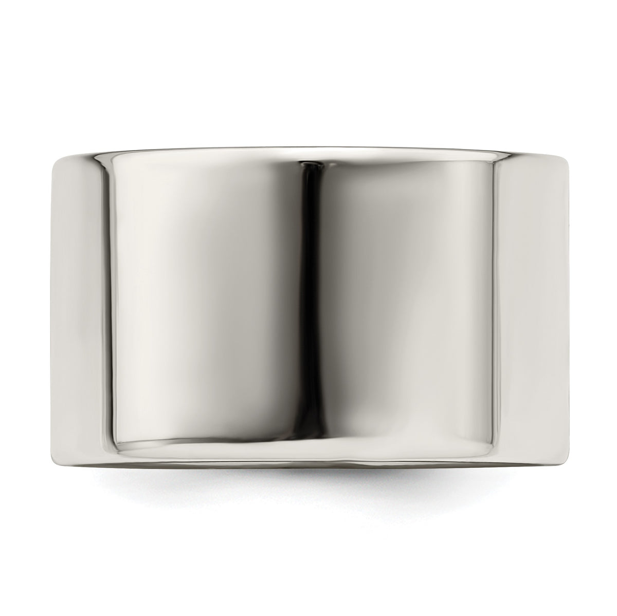Sterling Silver 12mm Lightweight Flat Size 10.5 Band
