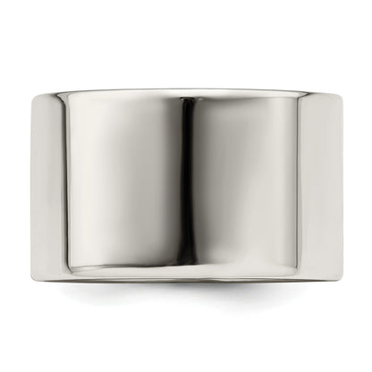 Sterling Silver 12mm Lightweight Flat Size 12 Band