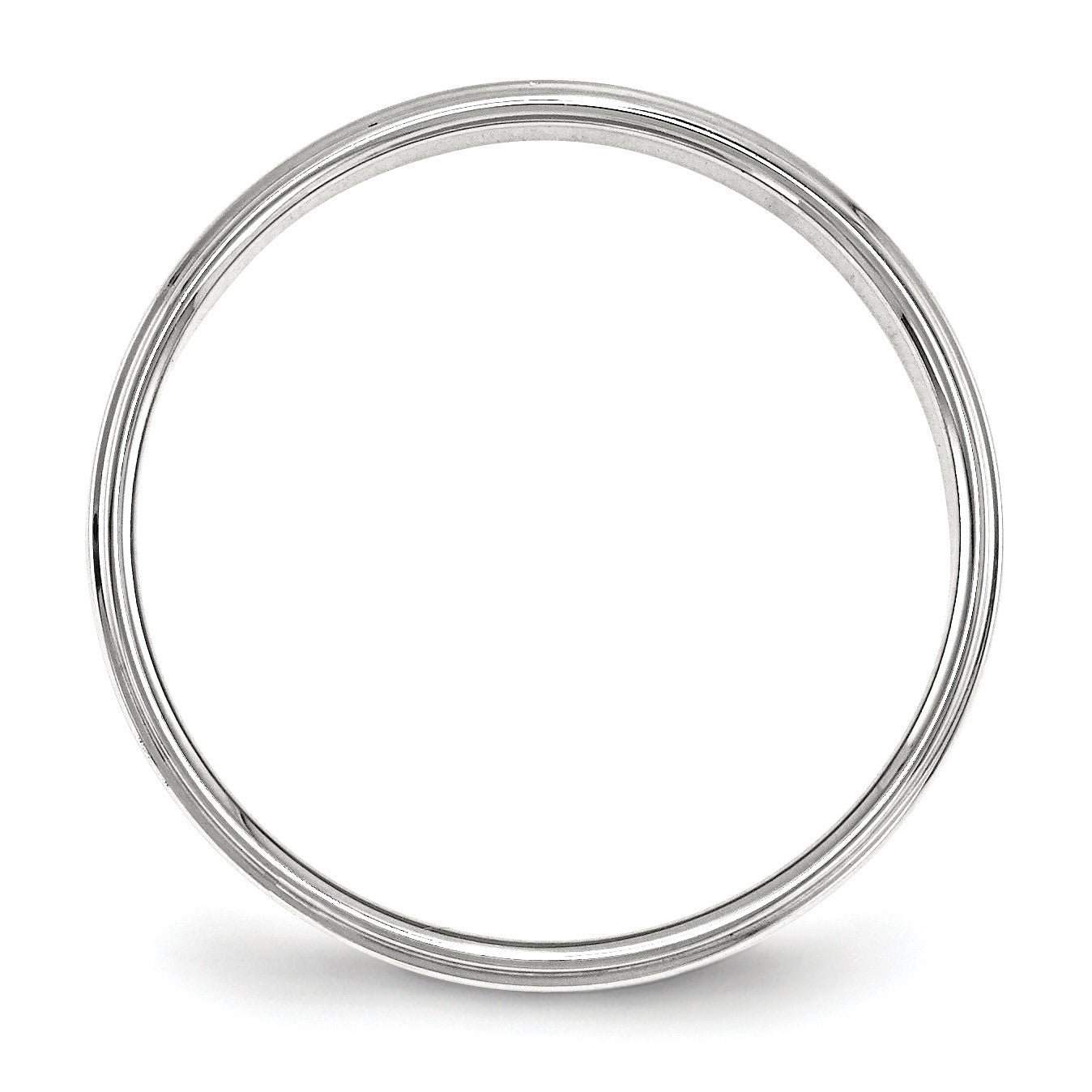 Sterling Silver 4mm Flat with Step Edge Size 4 Band