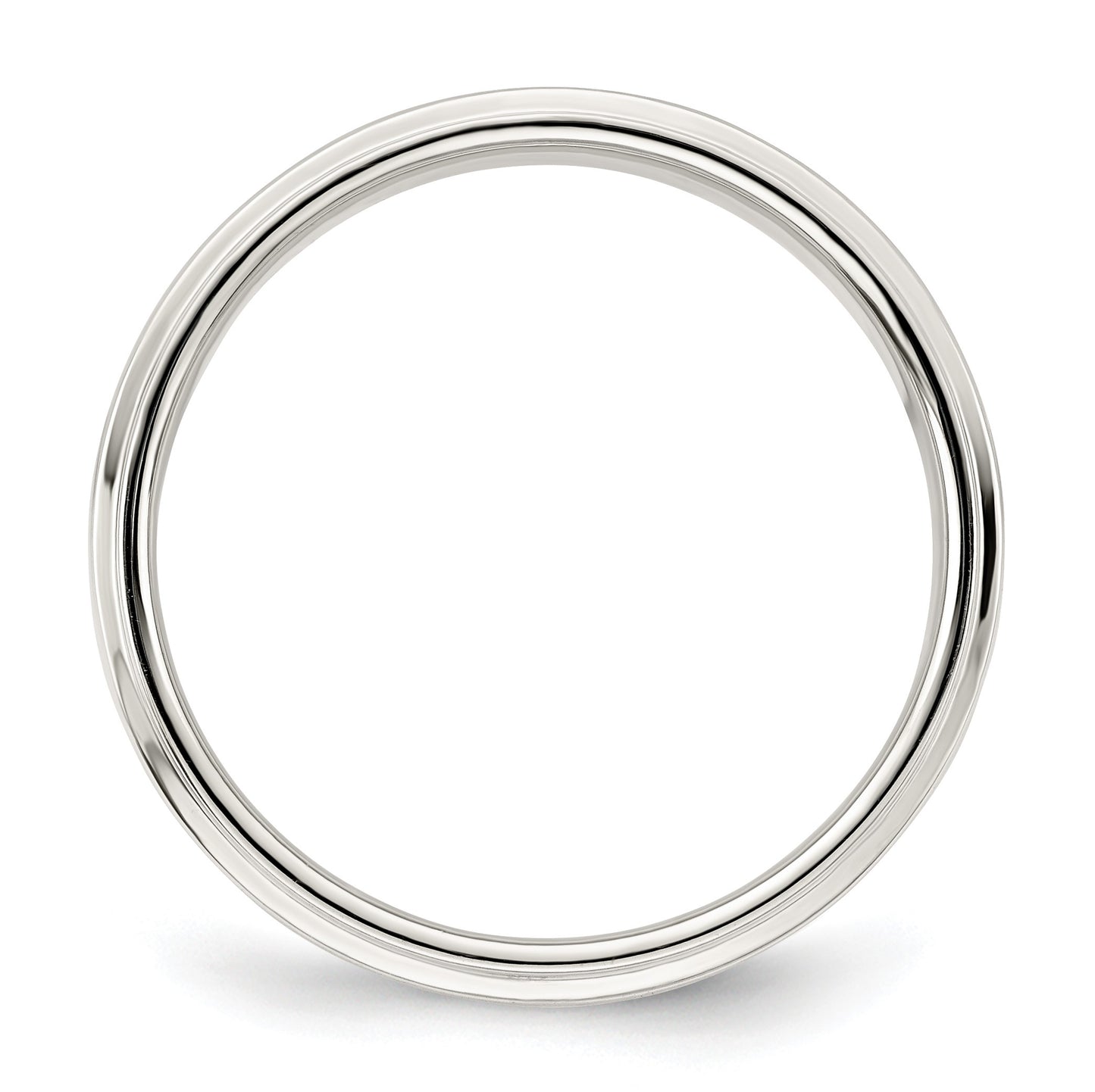 Sterling Silver 5mm Flat with Step Edge Size 7 Band