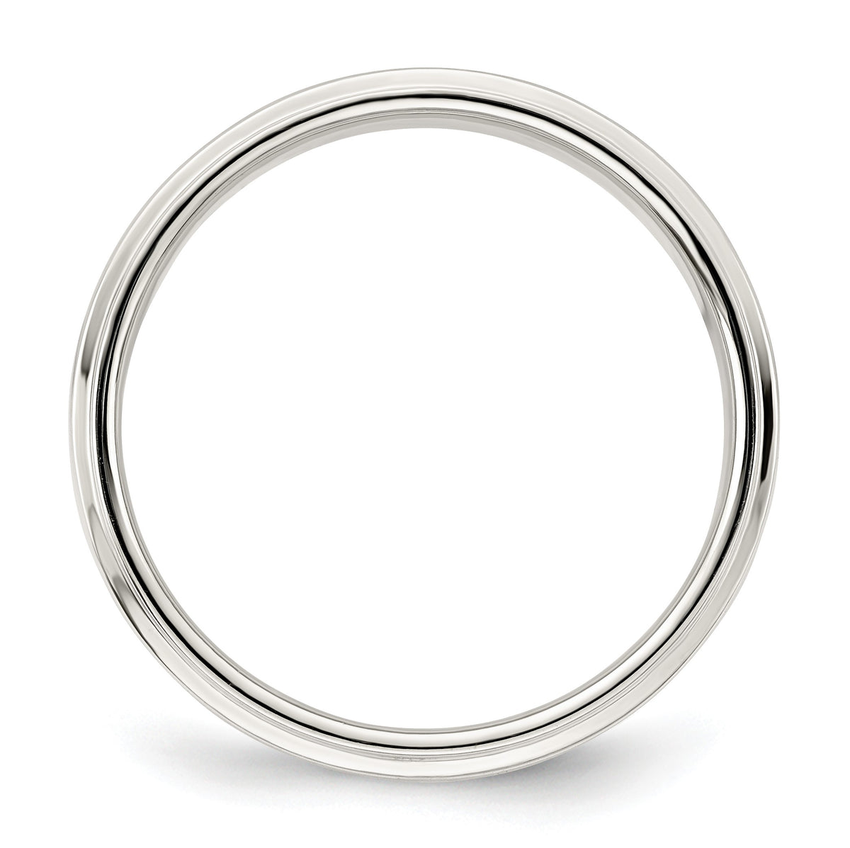 Sterling Silver 5mm Flat with Step Edge Size 10 Band