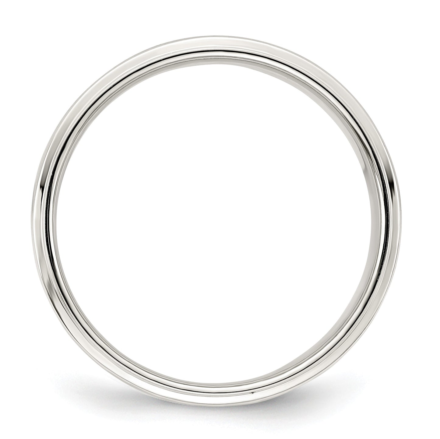 Sterling Silver 7mm Flat with Step Edge Size 12 Band