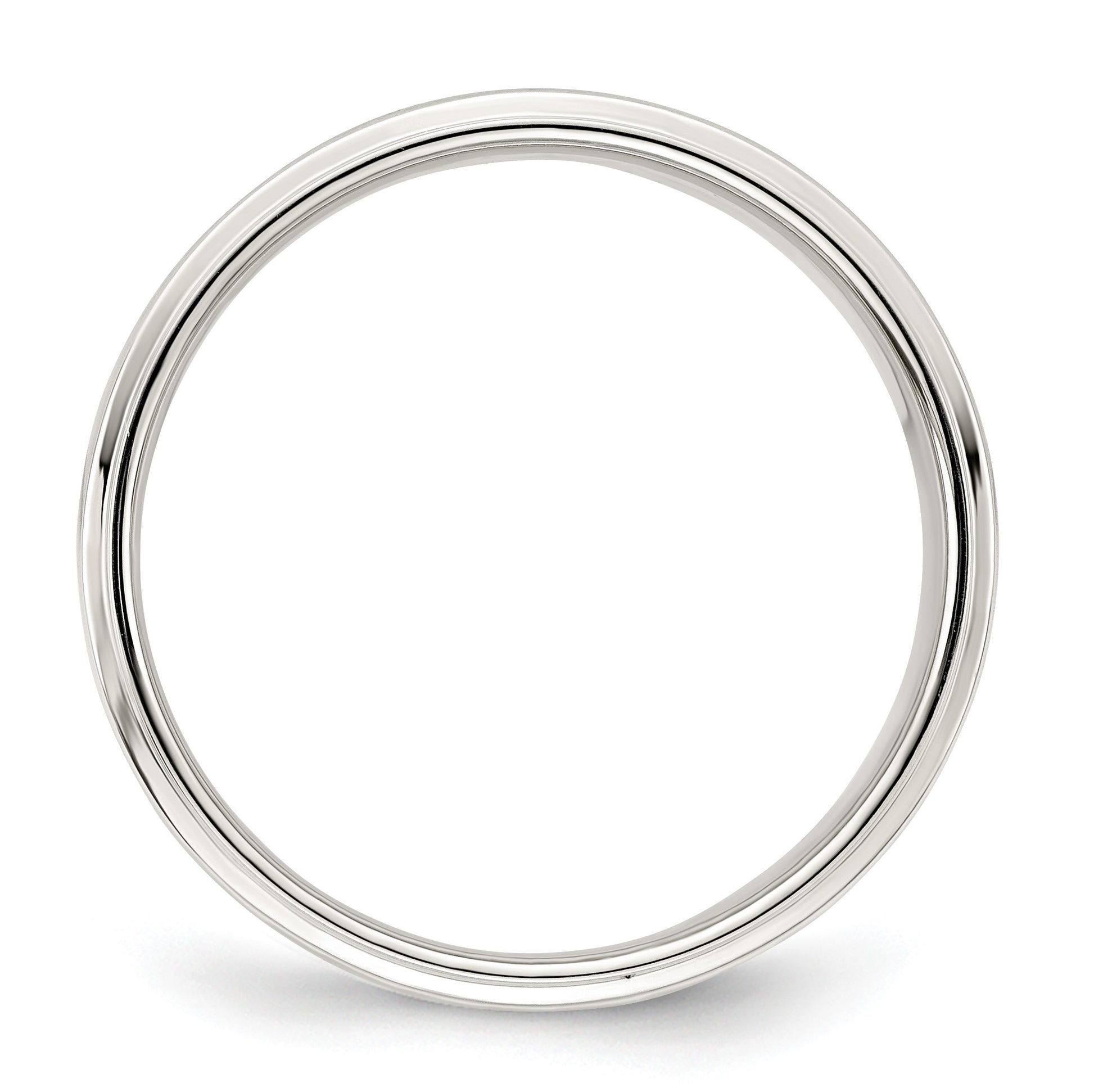 Sterling Silver 7mm Flat with Step Edge Size 11 Band