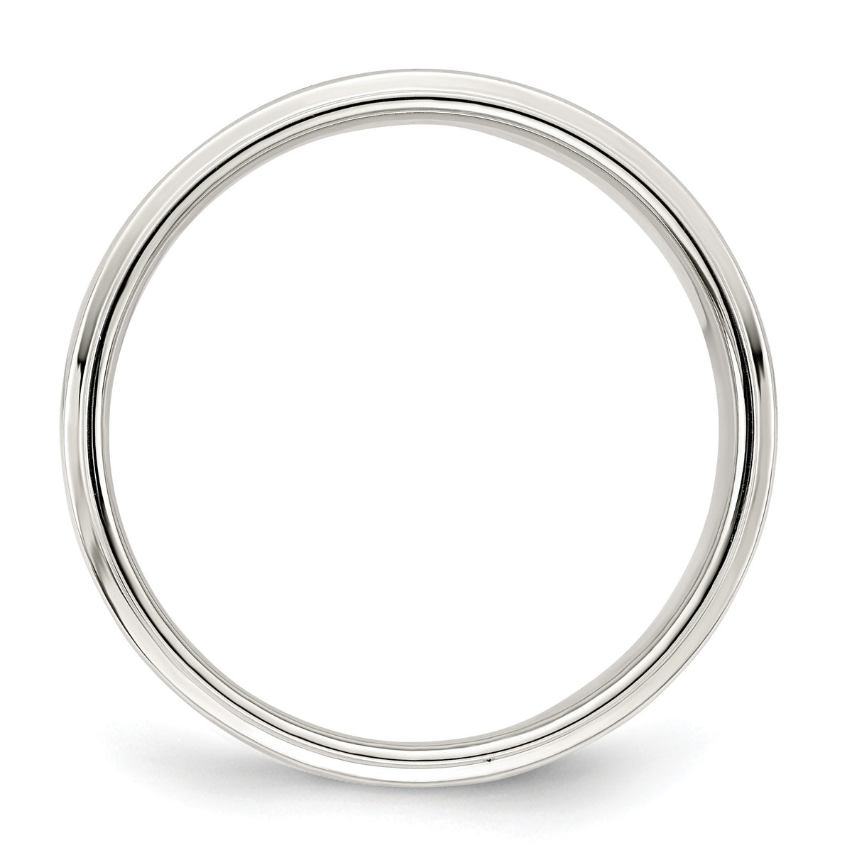 Sterling Silver 7mm Flat with Step Edge Size 9 Band