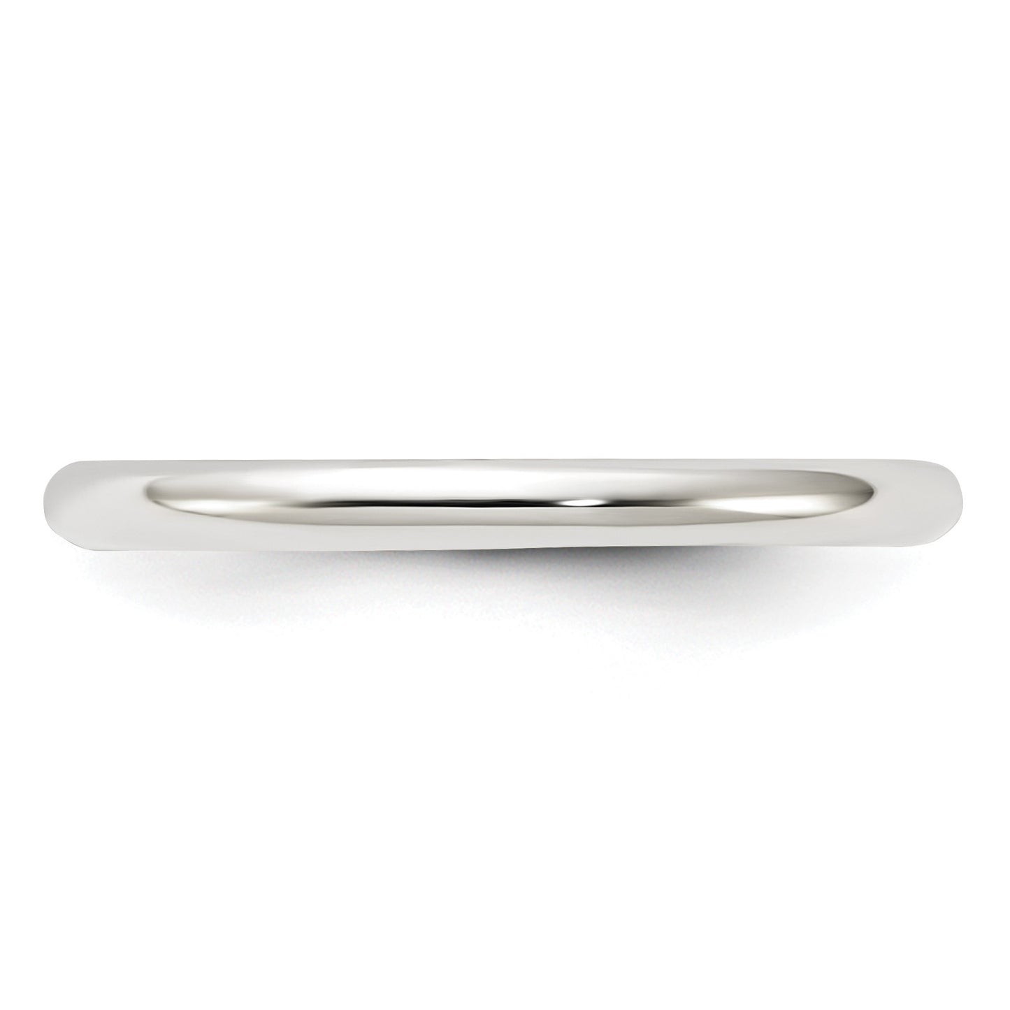 Sterling Silver 2mm Half Round Size 9 Band