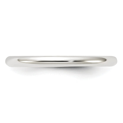 Sterling Silver 2mm Half Round Size 9 Band
