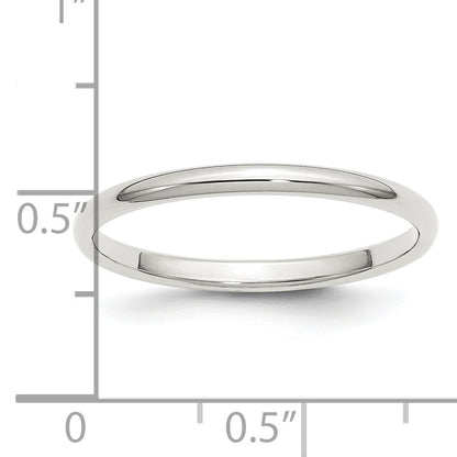 Sterling Silver 2mm Half Round Size 13 Band