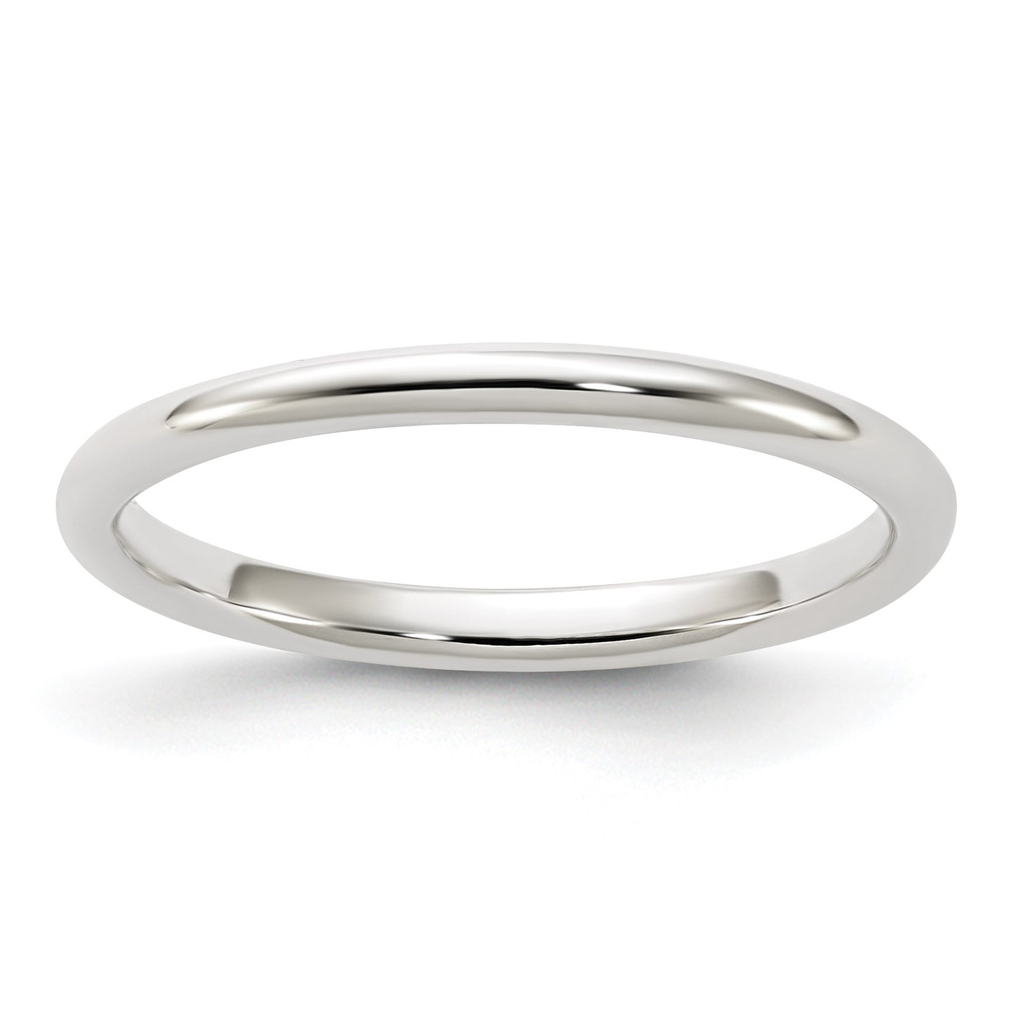 Sterling Silver 2mm Half Round Size 13 Band